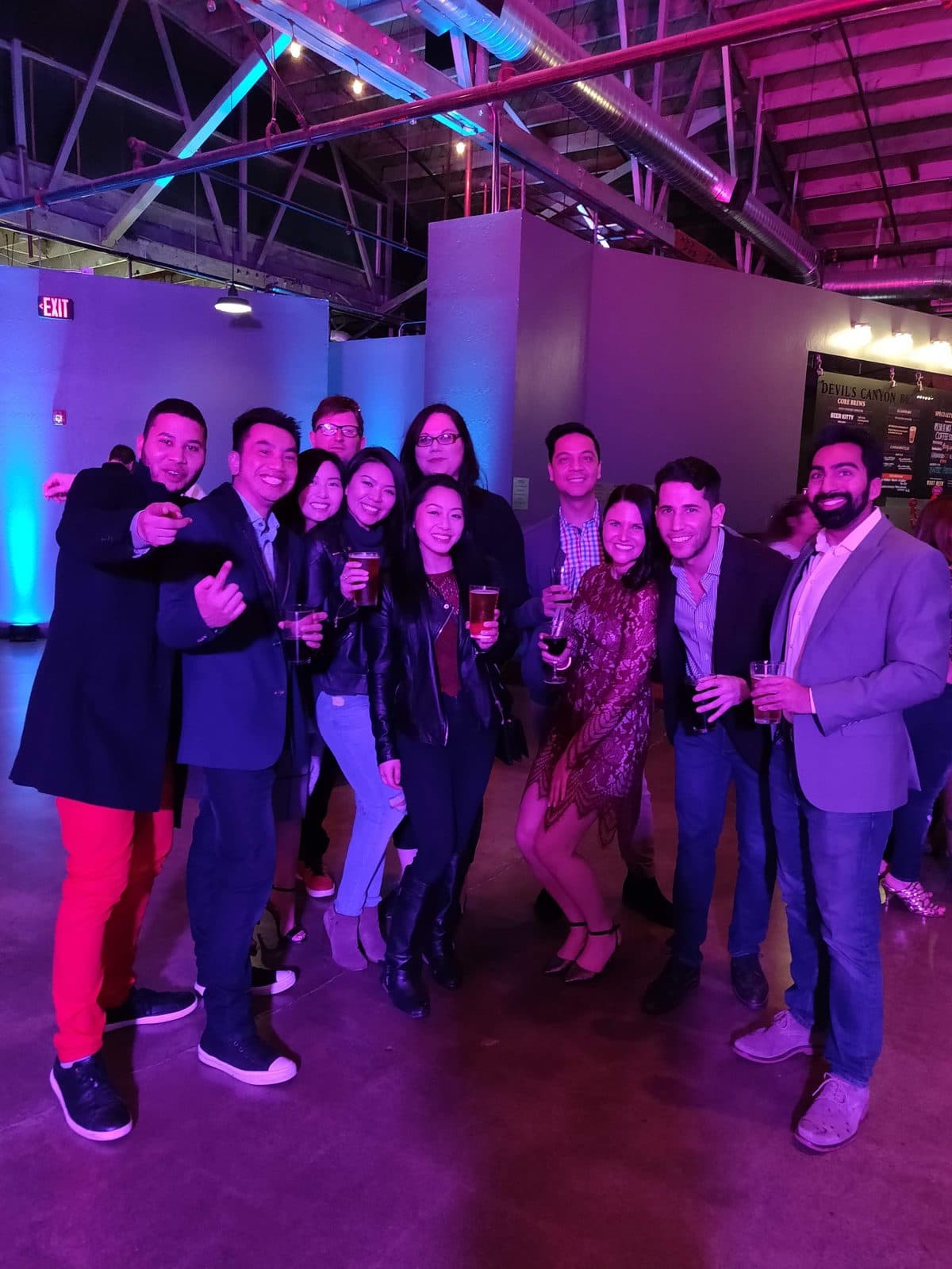 Benjamin and Thảo with friends